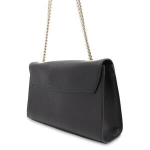 Gucci Chain Canvas Leather GG Shoulder Bag Black Emily